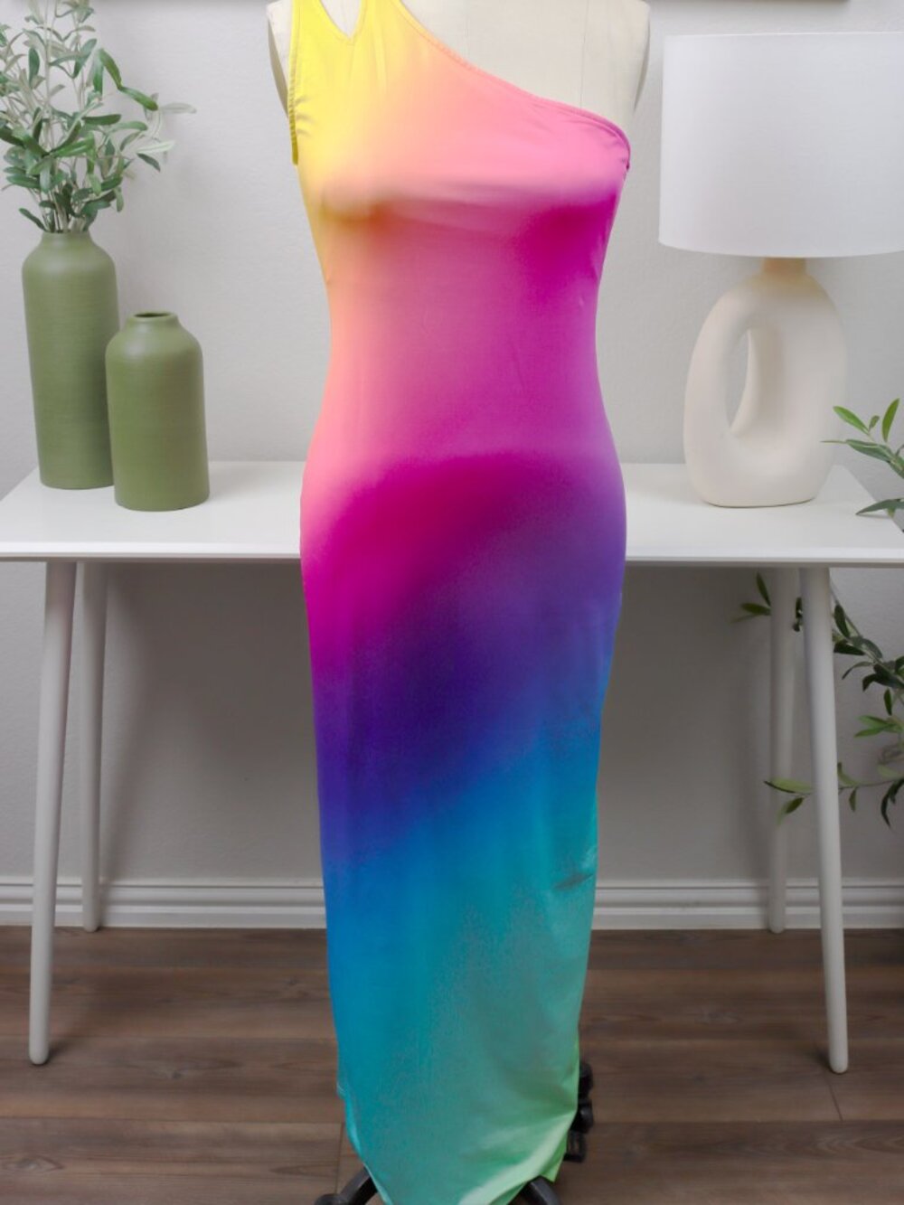 Elysia Multi One Shoulder Dress - Finesse - Picture 2 of 8